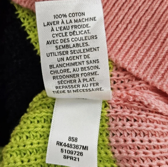 Abound striped colorblock knit sweater‎ crew neck multicolor size small NWT - Picture 7 of 7